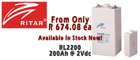 Ritar 2 Volt sealed lead acid Cell