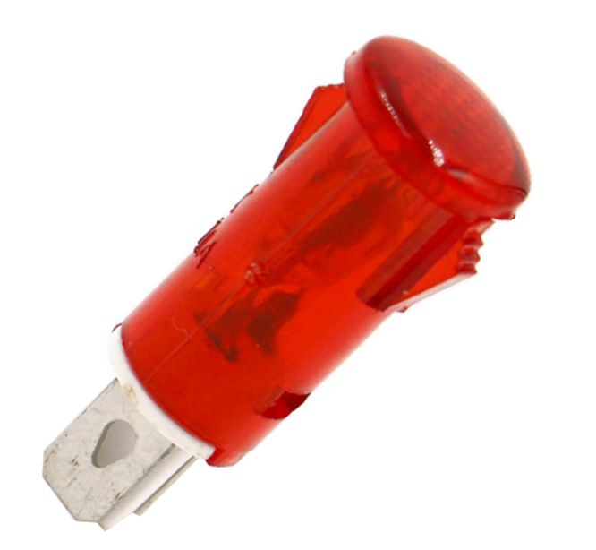 MDX14A-RED - PILOT LIGHT CLIP-ON 220V D=12.7MM 220V RED